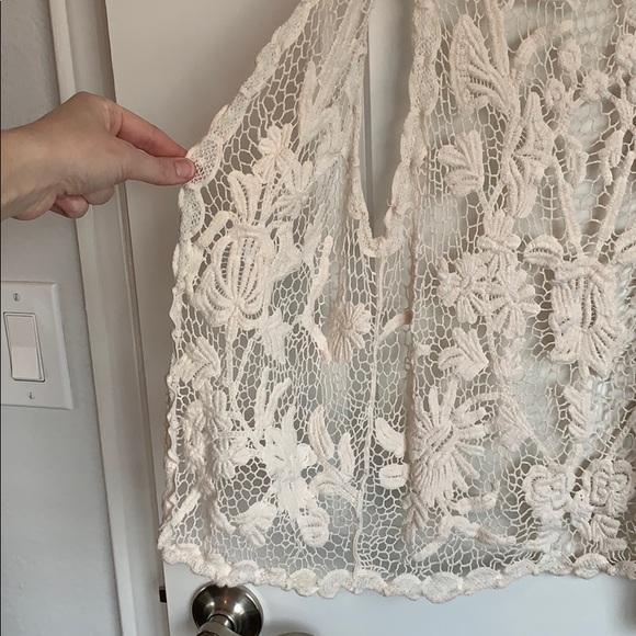 SOLD - Cream Crotchet Vest - Picture 2 of 3